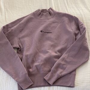 Champion Mauve Mock Neck Pullover Sweatshirt